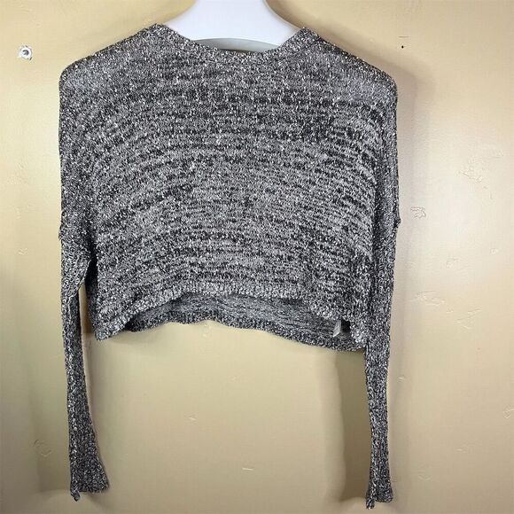Staring At Stars Women's Cropped‎ Gray Pullover Sweater Size Small Boho Grunge - Picture 1 of 7